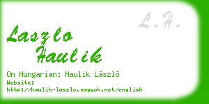 laszlo haulik business card